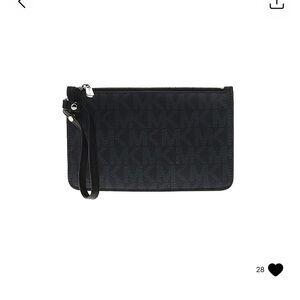 NWOT MICHAEL Michael Kors Charlton Signature Baltic Blue Wristlet